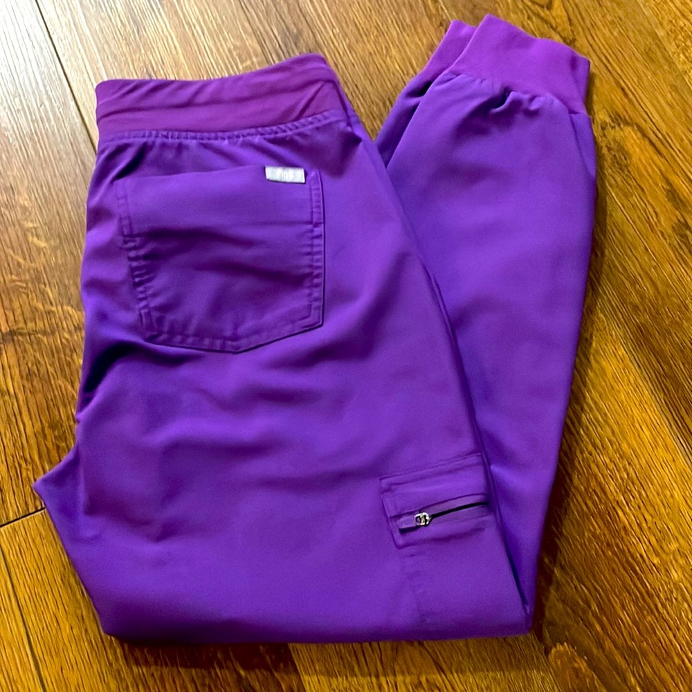 Figs Women's Scrub Joggers in Vibrant Purple